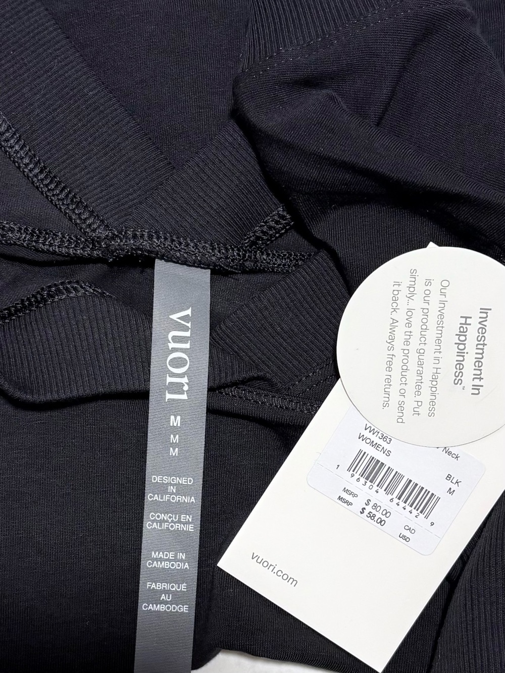 New Vuori Short Sleeve Tuvalu Double V Neck M - Picture 10 of 11
